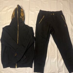 October's Very Own OVO Marigold Full Zip Hoodie Black Medium & large sweat pants